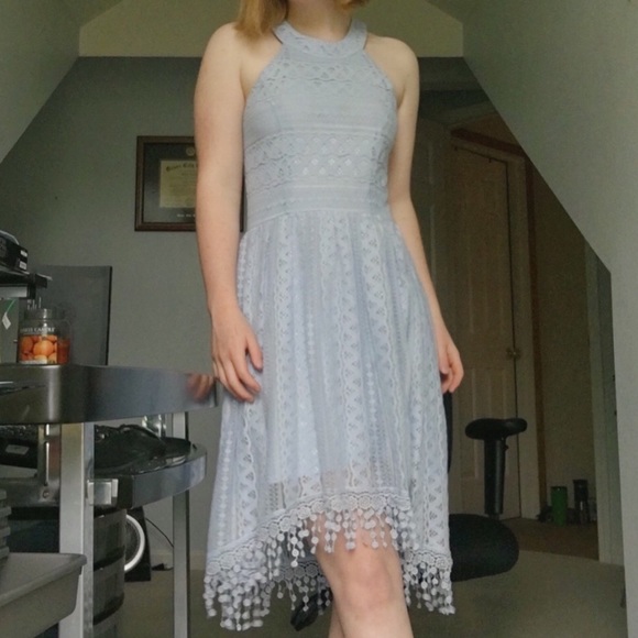 Francesca's Collections Dresses & Skirts - Francesca’s Miami Periwinkle Lace Dress